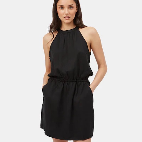 tentree Dresses & Skirts - Tentree Cypress Dress Women's Halterneck Summer BLACK NWT NEW SIZE SMALL